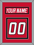 Carolina Nameplate & Number (Back) - Road Red (1997-2000) - Double Mat 2