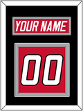 Carolina Nameplate & Number (Back) - Road Red (1997-2000) - Double Mat 3