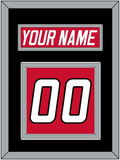 Carolina Nameplate & Number (Back) - Road Red (1997-2000) - Double Mat 3