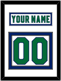 Carolina Nameplate & Number (Back) - Heritage White - Double Mat 1