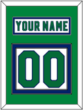 Carolina Nameplate & Number (Back) - Heritage White - Double Mat 3