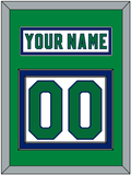 Carolina Nameplate & Number (Back) - Heritage White - Double Mat 3