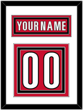 Carolina Nameplate & Number (Back) - Home Red (2017-2022) - Triple Mat 1
