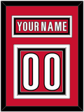 Carolina Nameplate & Number (Back) - Home Red (2017-2022) - Triple Mat 2
