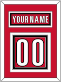Carolina Nameplate & Number (Back) - Home Red (2017-2022) - Triple Mat 2