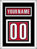 Carolina Nameplate & Number (Back) - Home Red (2017-2022) - Triple Mat 3