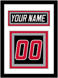 Carolina Nameplate & Number (Back) - Alternate Black (2008-2017) - Triple Mat 1