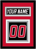 Carolina Nameplate & Number (Back) - Alternate Black (2008-2017) - Triple Mat 2