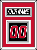 Carolina Nameplate & Number (Back) - Alternate Black (2008-2017) - Triple Mat 2