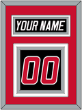 Carolina Nameplate & Number (Back) - Alternate Black (2008-2017) - Triple Mat 2