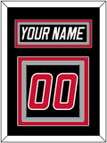 Carolina Nameplate & Number (Back) - Alternate Black (2008-2017) - Triple Mat 3