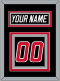 Carolina Nameplate & Number (Back) - Alternate Black (2008-2017) - Triple Mat 3