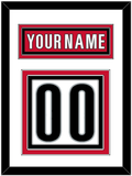 Carolina Nameplate & Number (Back) - Road White (2013-2019) - Triple Mat 1
