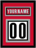 Carolina Nameplate & Number (Back) - Road White (2013-2019) - Triple Mat 2