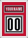 Carolina Nameplate & Number (Back) - Road White (2013-2019) - Triple Mat 2