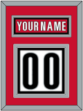 Carolina Nameplate & Number (Back) - Road White (2013-2019) - Triple Mat 2