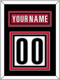 Carolina Nameplate & Number (Back) - Road White (2013-2019) - Triple Mat 3