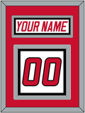 Carolina Nameplate & Number (Back) - Home White (1997-2000) - Triple Mat 2