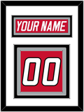 Carolina Nameplate & Number (Back) - Road Red (1997-2000) - Triple Mat 1