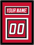 Carolina Nameplate & Number (Back) - Road Red (1997-2000) - Triple Mat 2