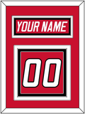 Carolina Nameplate & Number (Back) - Road Red (1997-2000) - Triple Mat 2