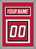 Carolina Nameplate & Number (Back) - Road Red (1997-2000) - Triple Mat 2