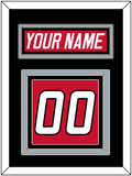 Carolina Nameplate & Number (Back) - Road Red (1997-2000) - Triple Mat 5
