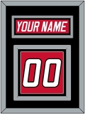 Carolina Nameplate & Number (Back) - Road Red (1997-2000) - Triple Mat 5