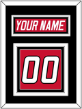 Carolina Nameplate & Number (Back) - Road Red (1997-2000) - Triple Mat 4