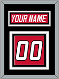 Carolina Nameplate & Number (Back) - Road Red (1997-2000) - Triple Mat 4
