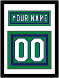 Carolina Nameplate & Number (Back) - Heritage Green (2018-2023) - Triple Mat 1