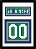 Carolina Nameplate & Number (Back) - Heritage Green (2018-2023) - Triple Mat 2