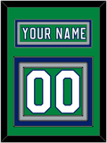 Carolina Nameplate & Number (Back) - Heritage Green (2018-2023) - Triple Mat 3