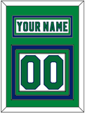Carolina Nameplate & Number (Back) - Heritage White - Triple Mat 2