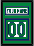 Carolina Nameplate & Number (Back) - Heritage White - Triple Mat 2