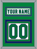 Carolina Nameplate & Number (Back) - Heritage White - Triple Mat 2