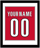 Carolina Nameplate & Number (Back) Combined - Home Red (2013-2017) - Single Mat 1