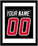 Carolina Nameplate & Number (Back) Combined - Alternate Black (2008-2017) - Single Mat 1