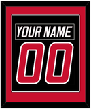 Carolina Nameplate & Number (Back) Combined - Alternate Black (2008-2017) - Single Mat 2