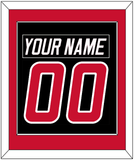 Carolina Nameplate & Number (Back) Combined - Alternate Black (2008-2017) - Single Mat 2