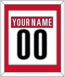 Carolina Nameplate & Number (Back) Combined - Road White (2013-2019) - Single Mat 1
