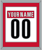 Carolina Nameplate & Number (Back) Combined - Road White (2013-2019) - Single Mat 1