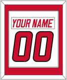 Carolina Nameplate & Number (Back) Combined - Home White (1997-2000) - Single Mat 1