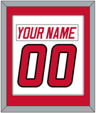 Carolina Nameplate & Number (Back) Combined - Home White (1997-2000) - Single Mat 1