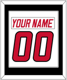 Carolina Nameplate & Number (Back) Combined - Home White (1997-2000) - Single Mat 2