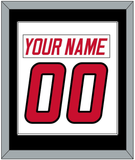 Carolina Nameplate & Number (Back) Combined - Home White (1997-2000) - Single Mat 2