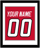 Carolina Nameplate & Number (Back) Combined - Road Red (1997-2000) - Single Mat 1