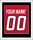 Carolina Nameplate & Number (Back) Combined - Road Red (1997-2000) - Single Mat 2