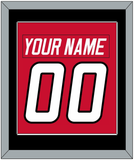 Carolina Nameplate & Number (Back) Combined - Road Red (1997-2000) - Single Mat 2