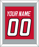 Carolina Nameplate & Number (Back) Combined - Road Red (1997-2000) - Single Mat 3